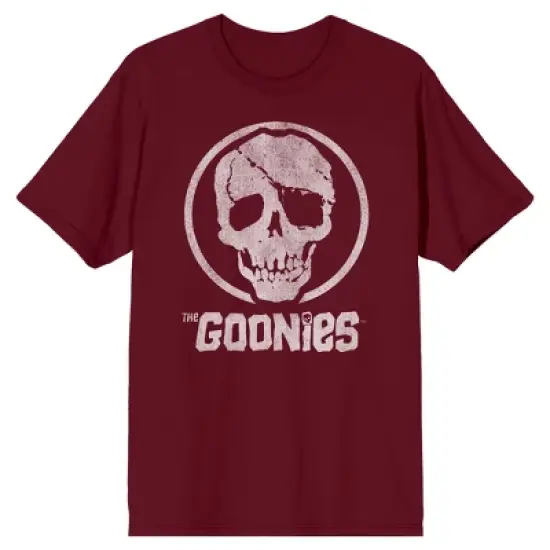 Goonies One Eyed Willy Skull Men's Maroon T-shirt image {2}