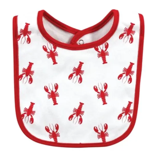 Hudson Baby Infant Boys Cotton Bibs, Butter Me Up Lobster, One Size image {5}
