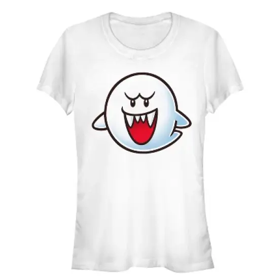 Junior's Nintendo Mario Boo Ghost Smile T-Shirt image {2}