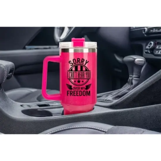 100 North USA United States of America 1776 Wings Wrap-Around 40 Oz. Stainless Steel Water Bottle Coffee Mug, Spill & Leak Resistant, Travel Tumbler image {4}