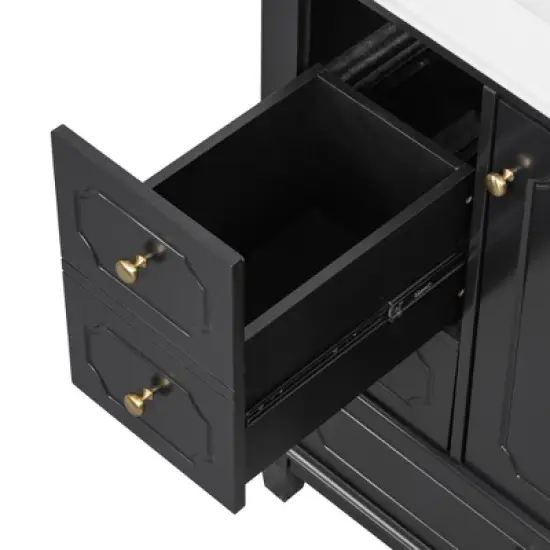 Whisen 30" Bathroom Vanity with Sink, Soft-Close Door & 3 Drawers image {13}