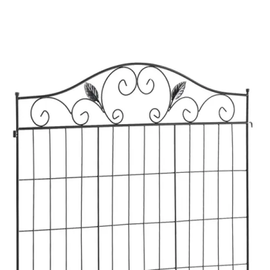 Syemin Patio Decorative Screens, Elegant Vine Pattern Yard Fencing, Pet-Safe Decorative Fence for Yard, Patio, Black, 143.75"*0.25"*44" image {5}