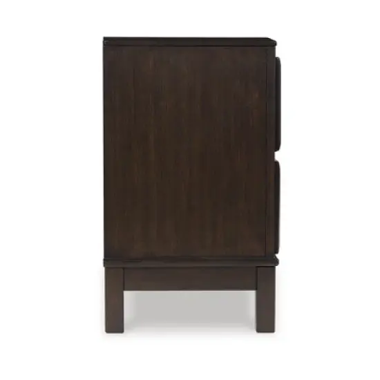Signature Design by Ashley Vanmore Contemporary 2 Drawer Nightstand, Dark Brown image {4}
