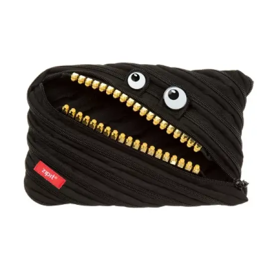 ZIPIT Grillz Large Pencil Case for Kids, Black image {8}