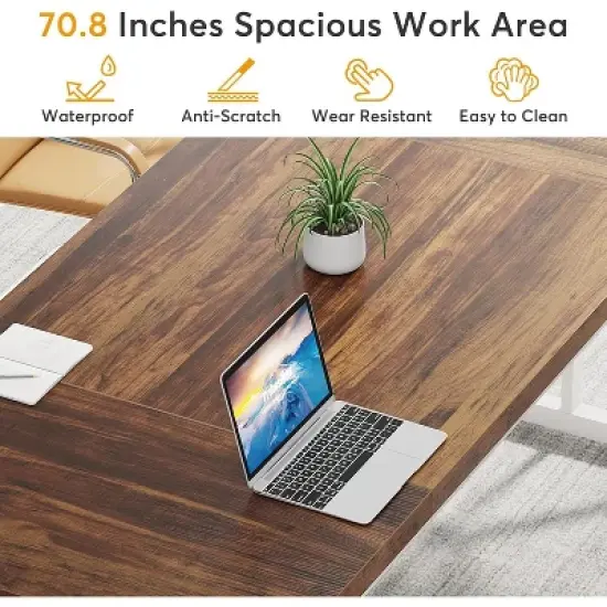 Tribesigns 70.8-Inch Executive Desk image {4}