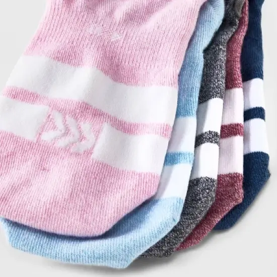 Women's 6pk Lightweight Varsity Striped Liner Athletic Socks - All in Motion&trade; Assorted Colors 4-10 image {2}