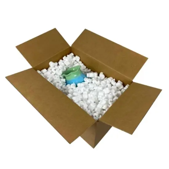 UOFFICE 7 Cubic Feet White Packing Peanuts for Packaging, Shipping, and Void Fill image {6}