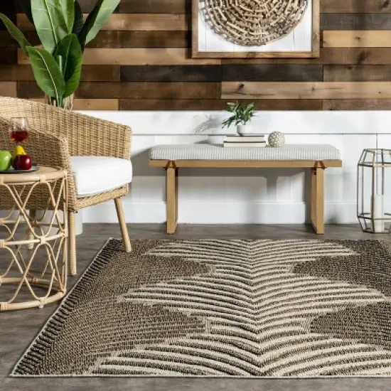 nuLOOM Mandie Modern Zebra Indoor/Outdoor Patio Area Rug image {7}