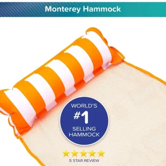 Aqua Leisure 4-in-1 Monterey Hammock Water Floats and Inflatables - Orange image {3}