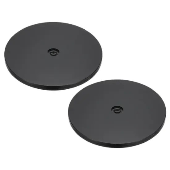 Unique Bargains High-strength Plastic 360-degree Rotating Design Durability Anti-slip Black Swivel Turntable 2 Pcs image {13}