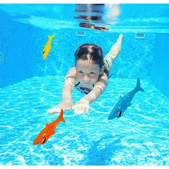 Poolmaster Shark Diving Toy Swimming Pool Game for Underwater Play - 3pk image {3}