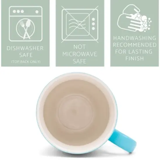 Elanze Designs This is My Cup of Christmas Cheer Two Toned Ombre Matte Teal and White 12 ounce Ceramic Stoneware Coffee Cup Mug image {2}