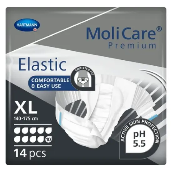 MoliCare Premium Incontinence Brief, 10D Heavy Absorbency, Unisex, XL, 14 Count, 1 Pack image {1}