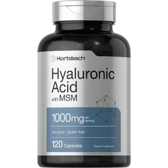 Horbaach Hyaluronic Acid with MSM 1000mg | 120 Capsules image {3}