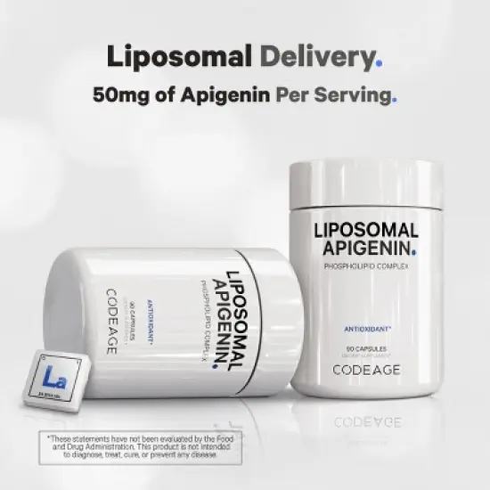 Codeage Liposomal Apigenin, Chamomile Extract, Phospholipids, Bioflavonoids Supplement - 90ct image {4}