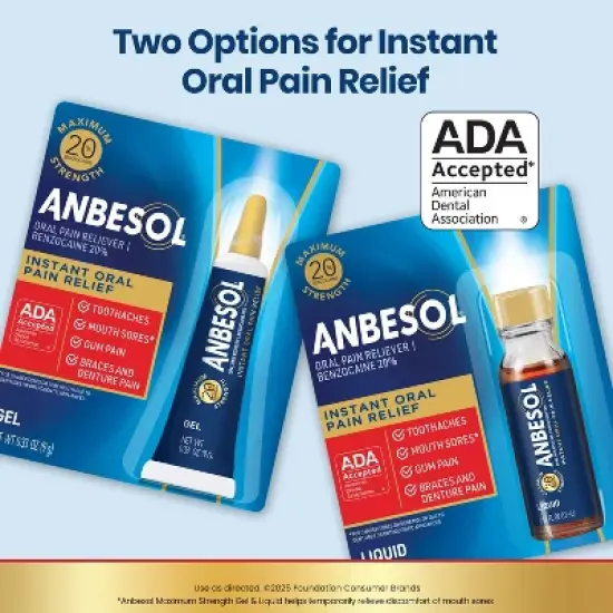 Anbesol Liquid Maximum Strength Instant Oral Pain Relief - 0.41oz image {4}