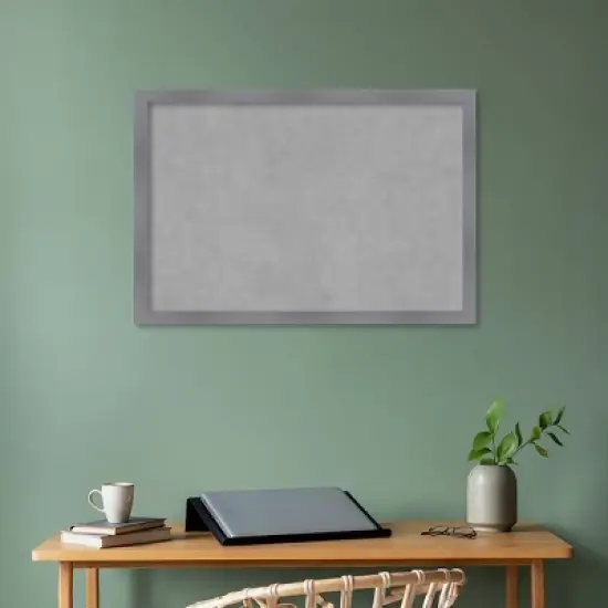 38"x26" Edwin Framed Magnetic Board Gray - Amanti Art image {7}