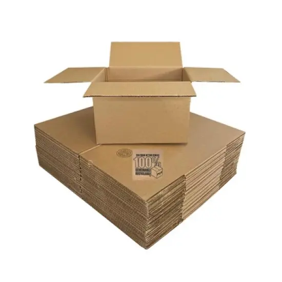 UOFFICE Bulk Pack of 50  Corrugated Shipping Boxes 9" x 9" x 6" image {4}