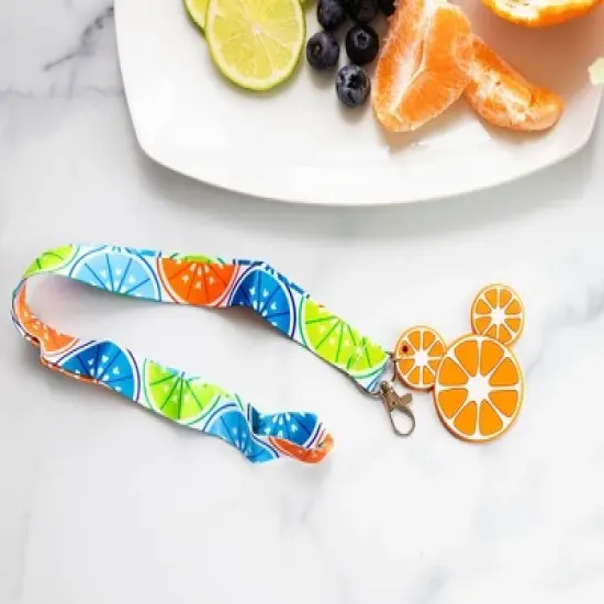 Seven20 Disney Mickey Mouse Fruit Lanyard With Orange Charm image {2}