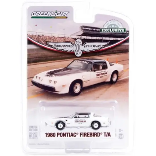 1980 Pontiac Firebird T/A White Official Pace Car "64th Annual Indianapolis 500 Mile Race 1/64 Diecast Model Car by Greenlight image {2}