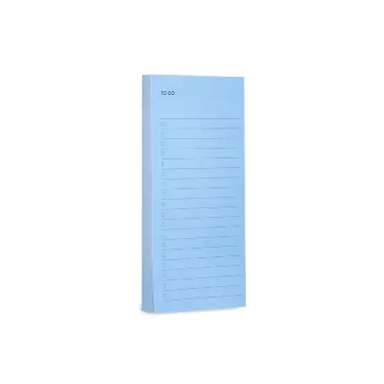 Noted by Post-it, Blue Lined Sticky Notepad: To Do List, 3x6 Inches, 100 Sheets, Uncoated Paper, Book Binding image {9}