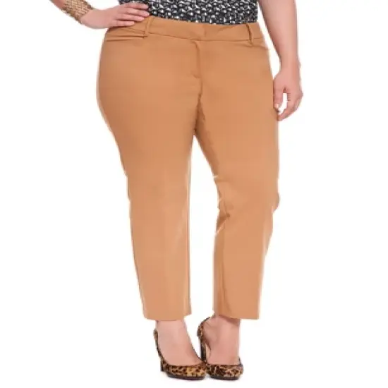 ELOQUII Women&rsquo;s Plus Size Kady Fit Double-Weave Pant image {1}