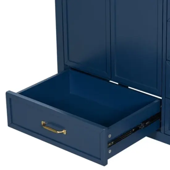 Christopher Knight Home Bathroom Vanity with Ceramic Sink, Bathroom Cabinet with Soft-Closing Door, Drawers of Different Sizes, Solid Wood Frame & Leg image {14}