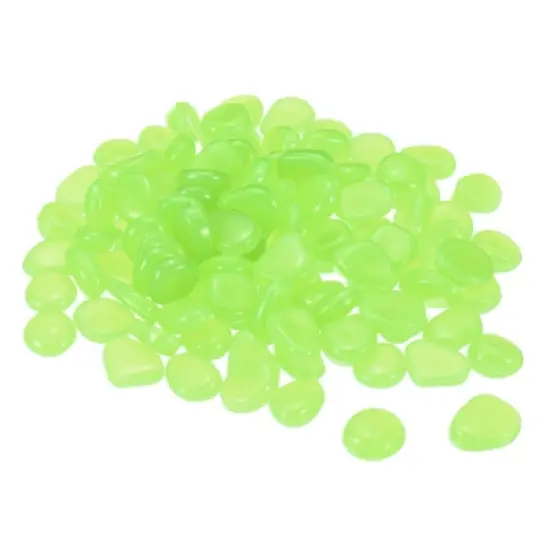 Unique Bargains Fish Tank Decoration Glowing Pebbles 8-11mm 300 Pcs image {6}