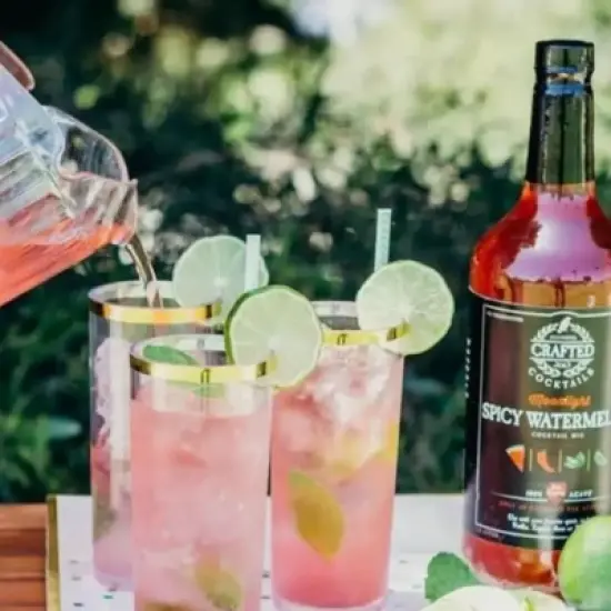 Crafted Cocktails Spicy Watermelon Mix: 2 Pack: 60 Calories, Watermelon, Habanero, Lime, Mint and Organic Agave: Craft Mojitos & Margaritas image {5}