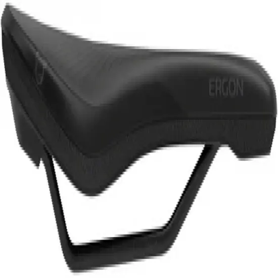 Ergon SR Allroad Core Comp Saddle - Black/Gray Synthetic Chromoly Rails image {1}