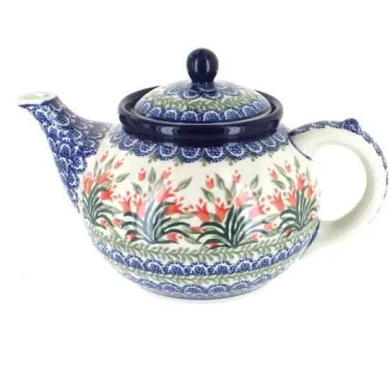 Blue Rose Polish Pottery 60 Ceramika Artystyczna Medium Teapot image {14}