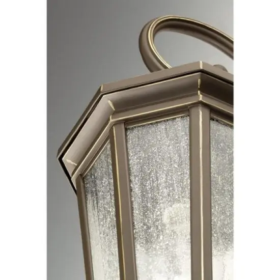 Progress Lighting Verdae 3-Light Outdoor Post Lantern, Steel, Black, Clear Seeded Glass image {2}