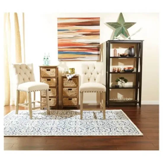 2pk 24" Preston Counter Height Barstool Burlap - OSP Home Furnishings image {4}