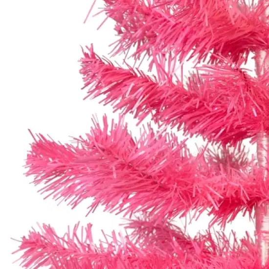 Northlight Artificial Tinsel Christmas Tree - 3' - Pink - Unlit image {2}