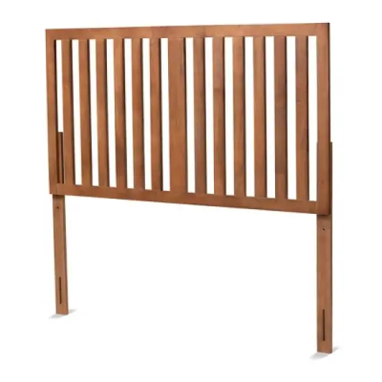 Oren Modern and Wood Headboard Walnut - Baxton Studio image {5}