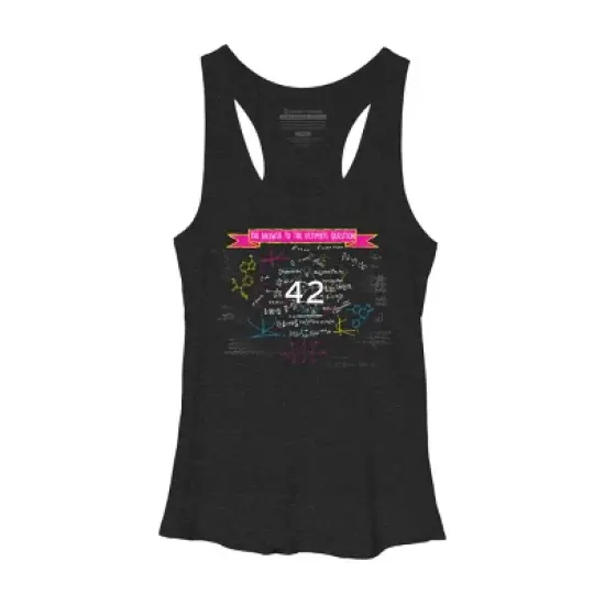 Women's Design By Humans The answer to the ultimate question 42 By Bomdesignz Racerback Tank Top image {2}