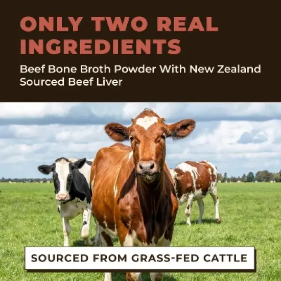 Bone Broth for Dogs and Cats with Beef Liver, Dog Food Toppers for Picky Eaters, Supports Joint & Gut Health, Beef Flavor, Left Coast Performance, 8oz image {3}