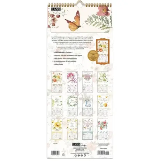 Lang 2024 Vertical Wall Calendar 24"x12" Watercolor Seasons image {4}