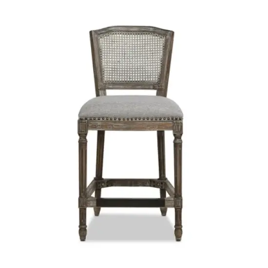 Jennifer Taylor Home Triomphe Rattan Wicker High Back Armless Counter Bar Stool image {5}