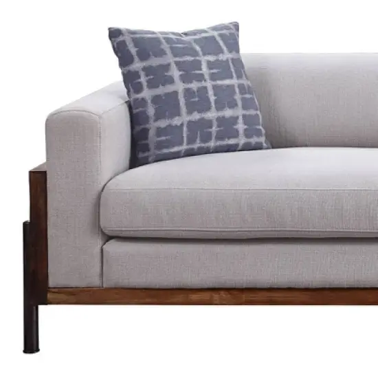 91" Pelton Sofa Fabric/Walnut - Acme Furniture image {3}