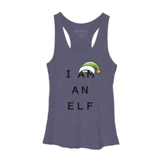 Women's Design By Humans Christmas Family Print Sets \ I am an elf By Satoshy Racerback Tank Top image {3}