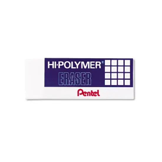 Pentel Hi-Polymer Block Eraser White 3/Pack ZEH10BP3K6 image {5}