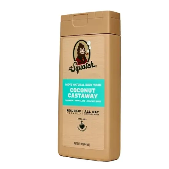 DR. SQUATCH Men's Natural Non-Exfoliating Body Wash - Coconut Castaway - 14 fl oz image {2}