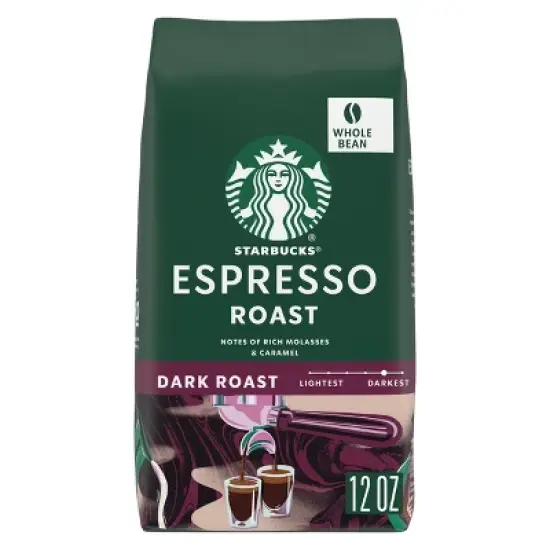 Starbucks Espresso Roast Dark Roast Whole Bean Coffee - 12oz image {5}