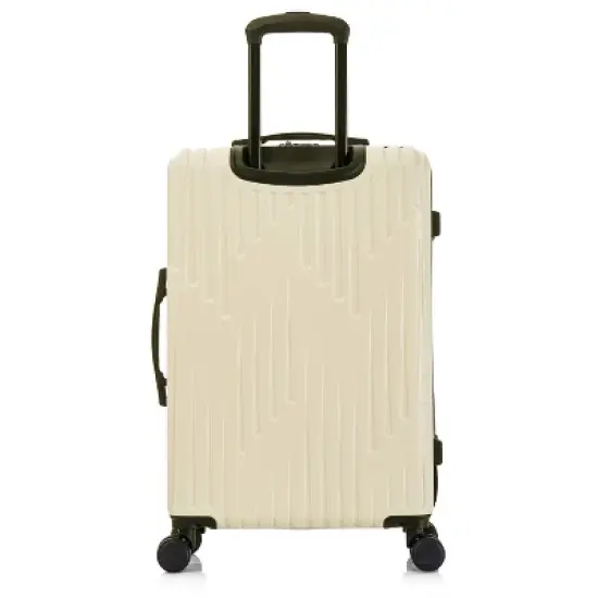 InUSA Drip Lightweight Hardside Medium Checked Spinner Suitcase - Sand image {4}