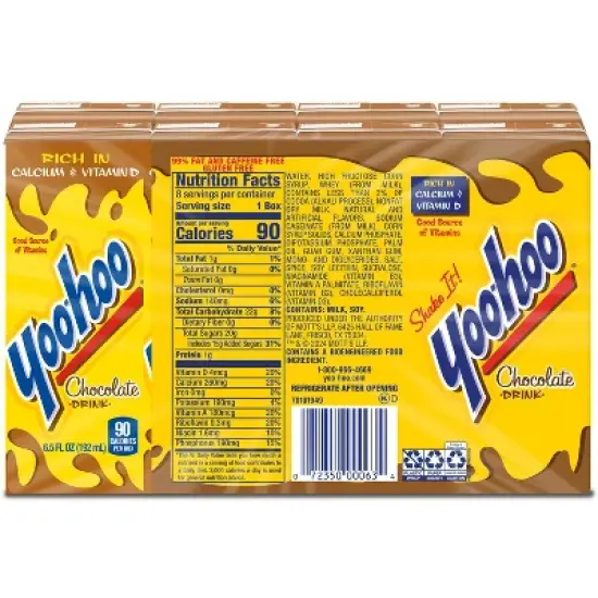 Yoo-hoo Chocolate Flavored Drink - 8pk/6.5oz image {5}