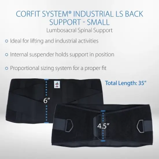 Core Products Corfit Industrial Back Support, Black image {6}