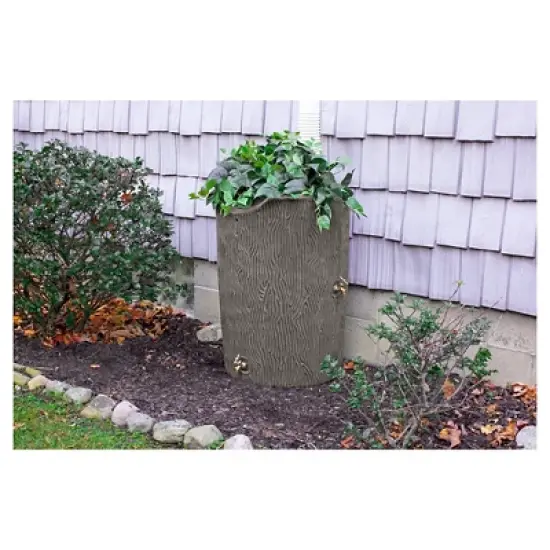 Impressions Bark 50 Gallon Rain Saver - Oak - Good Ideas image {4}