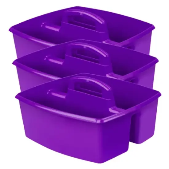 Storex Large Caddy, Purple, Pack of 3 image {3}