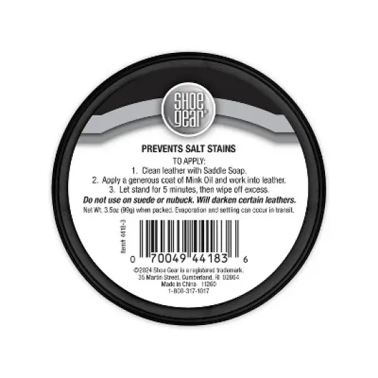 Shoe Gear Mink Oil Conditioner - 3.5oz image {1}